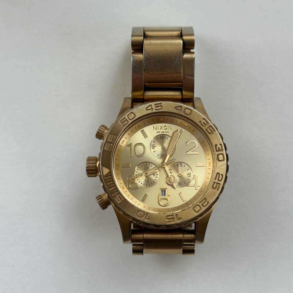 Nixon Women’s Gold Chronograph Watch